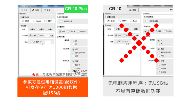 美能达cr-10Plus小型色差计与旧版对比3