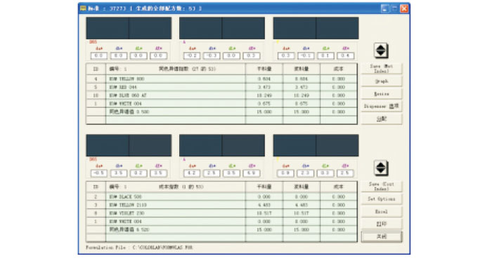 彩谱CS-580分光测色仪选色软件